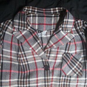 Vintage NPC Fashions Plaid Shirt Jacket Shacket Blazer 3 Pocket